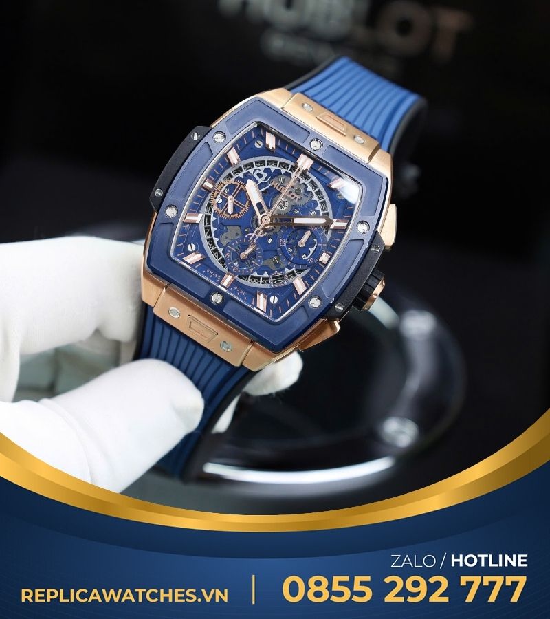 Đồng hồ Hublot Spirit Of Big Bang King Gold 42mm blue dial