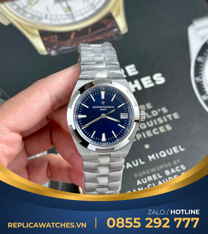 Đồng hồ Vacheron Constantin Overseas 4500V replica mặt xanh blue