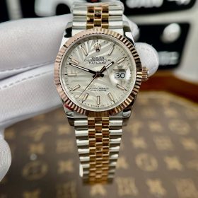 Đồng Hồ Rolex Datejust Rep 1:1 36 Mặt Số Cây Lá Nhiệt Đới Bạc Cọc Số Dạ Quang