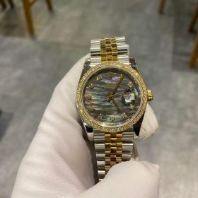 Đồng Hồ Rolex Datejust 36 Fake 1:1 Mặt Số Xà Cừ Nạm Kim Cương