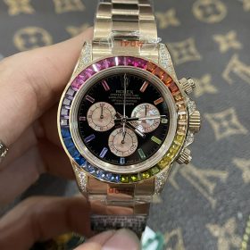 Đồng Hồ Rolex Super Fake 1:1 Cosmograph Daytona 116595RBOW Mặt Số Đen