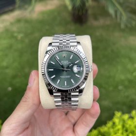 Đồng Hồ Rolex Datejust Rep 41 126334 Mặt Số Xanh Lá Cây Cọc Số Dạ Quang