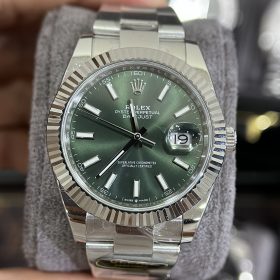 Đồng Hồ Rolex Datejust Replica 41 126234 Mặt Số Xanh Lá Cây Cọc Số Dạ Quang Dây Đeo Oyster