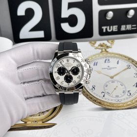 Đồng Hồ Rolex Cosmograph Daytona Replica 116595RBOW Mặt Số Đen Dây Cao Su