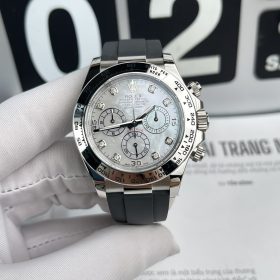 Đồng Hồ Rolex Cosmograph Daytona Siêu Cấp 116519LN Mặt Số Vỏ Trai Trắng