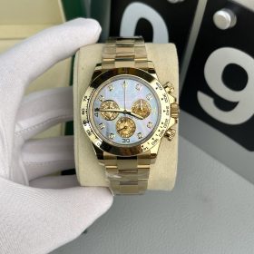 Đồng Hồ Rolex Cosmograph Daytona Mặt Số Xà Cừ Tím Siêu Cấp