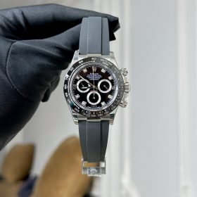 Đồng Hồ Rolex Cosmograph Daytona Replica 116519LN Mặt Số Đen Nạm Kim Cương