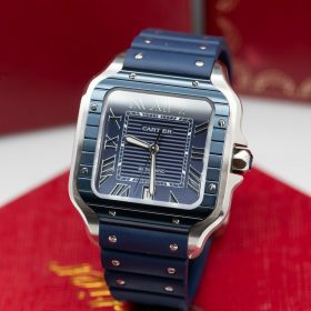 Cartier Santos de Cartier WSSA0048 39.8MM Mặt Xanh Rep 1:1