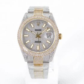 Rolex Datejust 41 126333 Vàng Champagne Phiên Bản Đính Full đá swa Rep 1:1