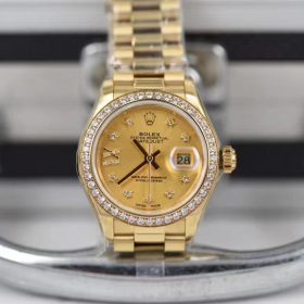 Rolex Lady Datejust 28 278285RBR Mặt Số Champagne  Replica