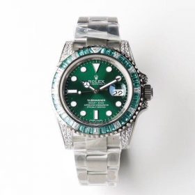 Rolex Submariner 116610 Đính Đá Xanh lá Replica