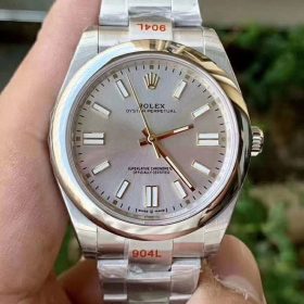 Rolex Oyster Perpetual 124300 41mm Niềng trơn Mặt Số Bạc King Factory Rep