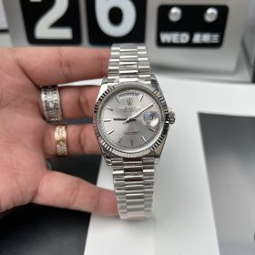 Rolex Day-Date 36MM 118239 Mặt Số Xám Vỏ Trắng Rep 1:1