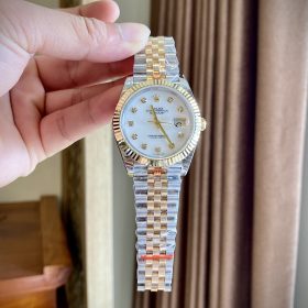 Rolex Datejust 122633 Replica 41mm Demi mặt Khảm Trai Trắng Replica