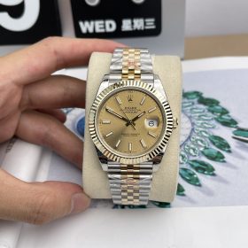 Rolex Datejust 41 126333 Mặt Vàng Champagne Cọc Lume Phiên Bản Bọc Vàng Replica