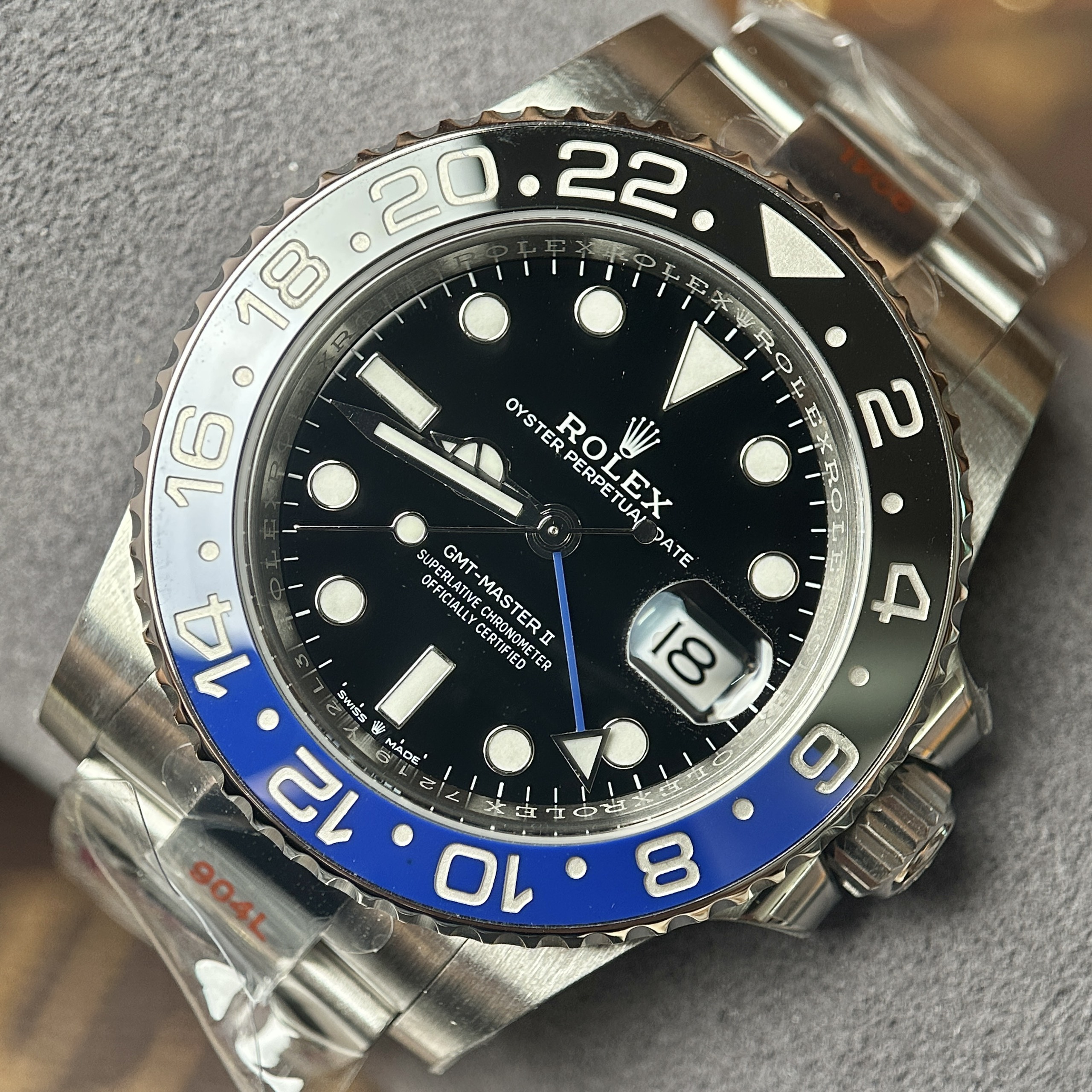 Rolex GMT Master II BatMan Dây Oyter Nhà Máy Clean Factory Rep 1:1