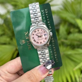 Rolex Lady-Datejust 279381 Mặt Sundust Cọc Số la mã Viền Trơn Replica