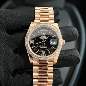 Rolex Day-Date 36 128235 Mặt Số Eisenkiesel Cọc Số La Mã Replica