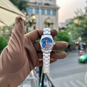 Rolex DateJust Ladies 31 278273 Mặt Xanh Navy Họa Tiết Hoa Dây Đeo Oyster