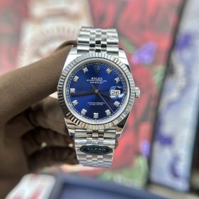 Rolex Datejust 126234 Replica 36mm mặt xanh blue cọc đá nhà máy Clean