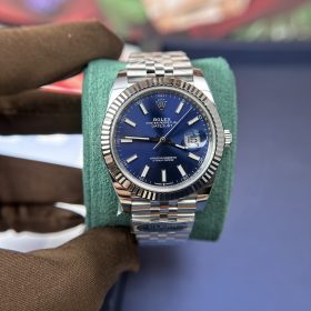 Rolex Datejust 126234 Replica 36mm mặt xanh blue cọc số dạ quang nhà máy Clean