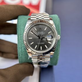 Rolex Datejust 126234 Replica 36mm mặt xám Cọc Số Dạ quang nhà máy Clean