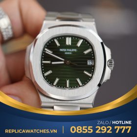 Patek philippe nautilus 5711 green tinh chỉnh mặt , dây , lịch chuẩn auth 99%