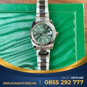 Rolex Datejust 41mm green dial mặt motif nếp gấp