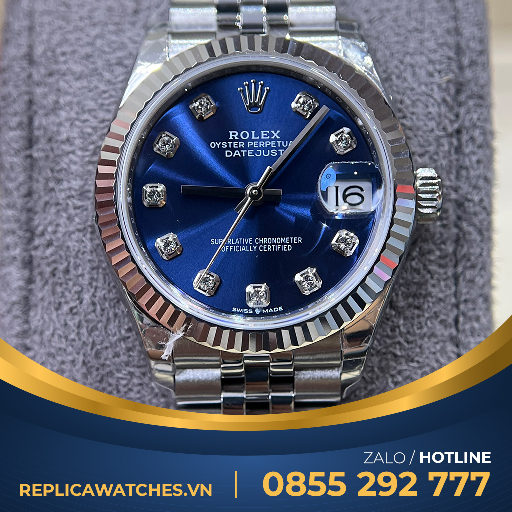 Rolex datejust 31mm blue dial fake