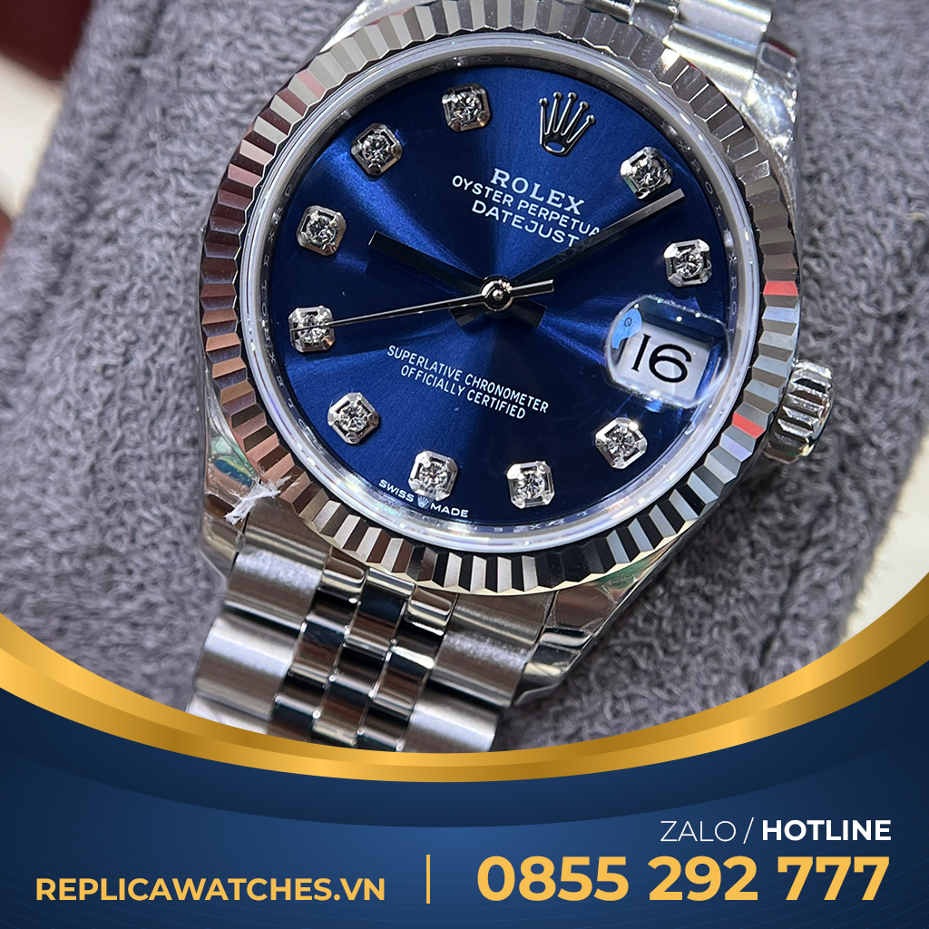 Rolex datejust 31mm blue dial fake