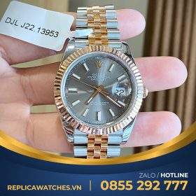 Đồng hồ rolex bọc vàng 41mm mặt gray