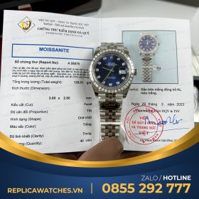 Rolex datejust 41mm độ kim moissanite 2,5 ly