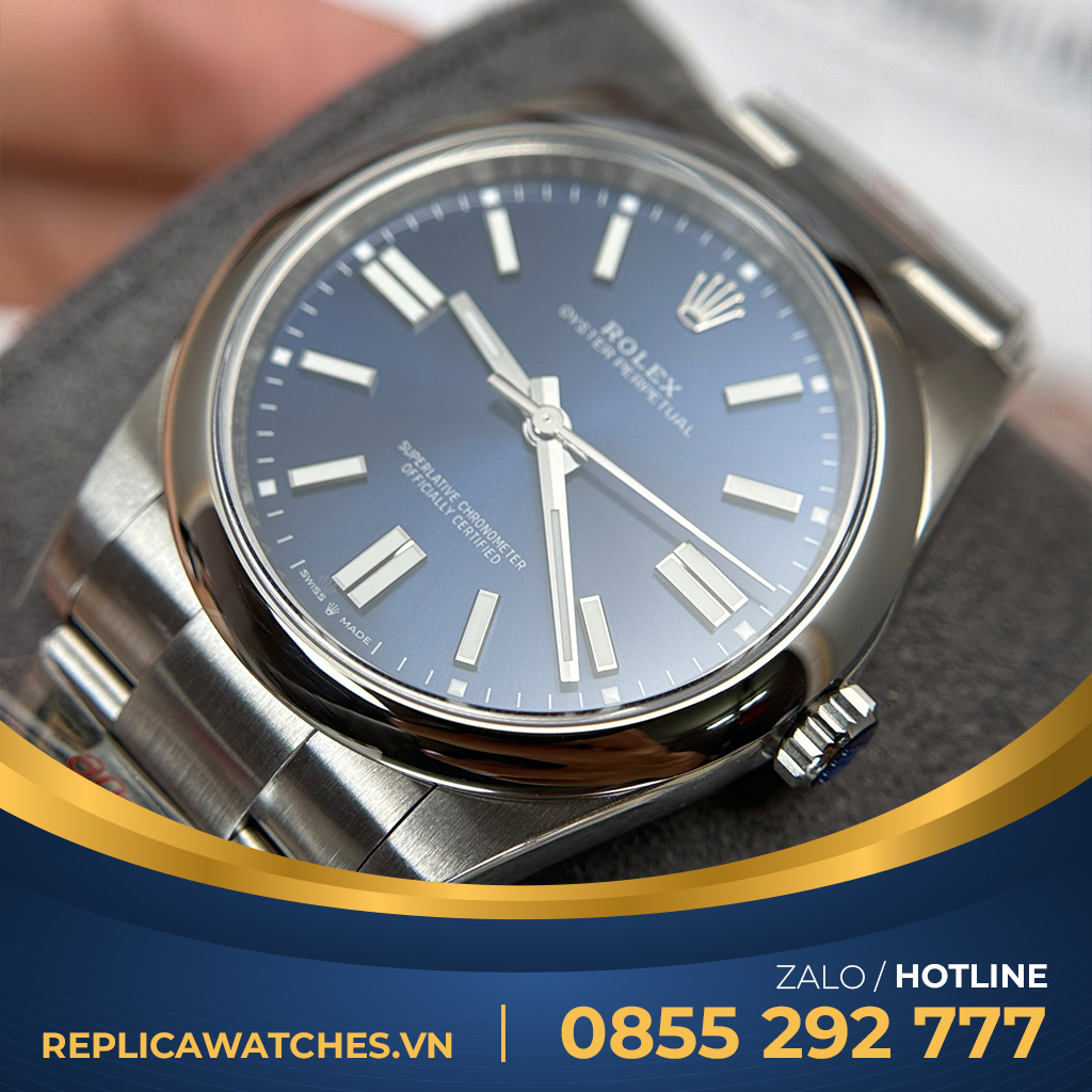 Rolex Oyster Perpetual blue dial fake