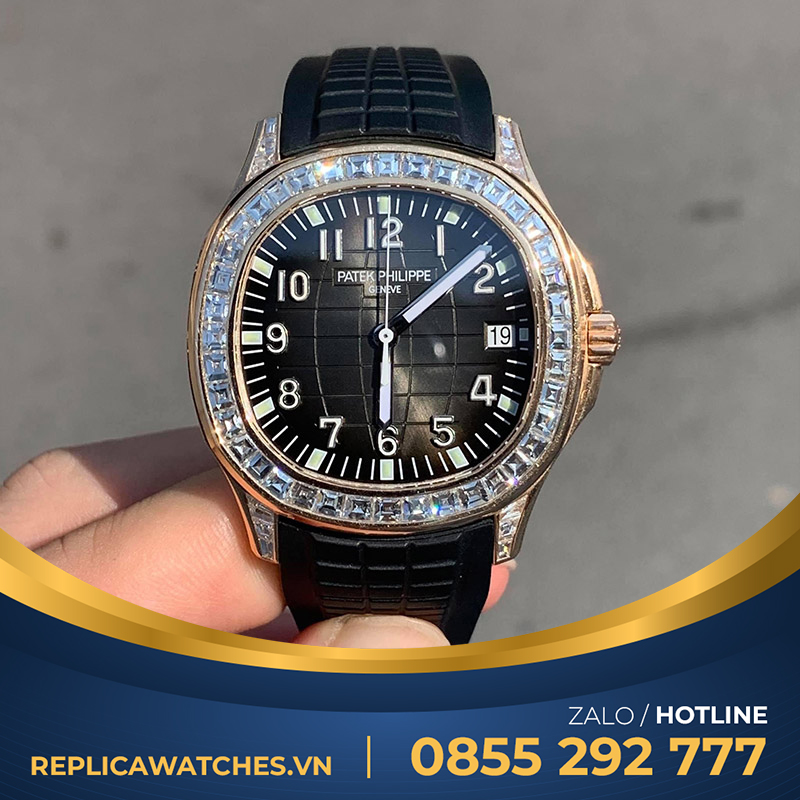 Patek philippe aquanaut 5167r baguette diamond benzel chế tác 40mm