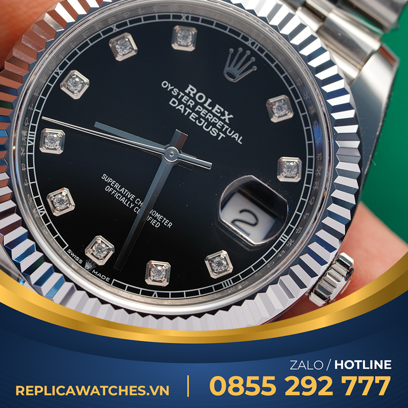 Rolex datejust 41mm black dial clean factory