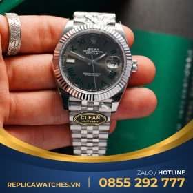 Rolex datejust rep 11 wimbledon 41mm máy 3235