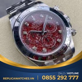 Rolex cosmograph daytona độ mặt Đỏ hạt lựu clean factory dây oyster