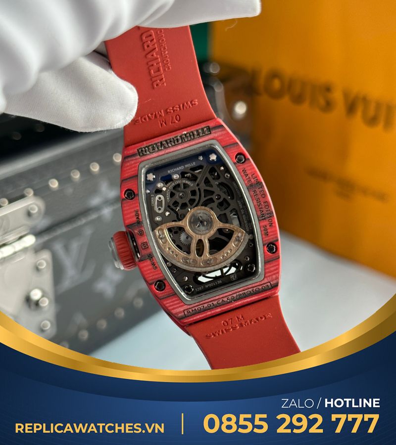 Đồng hồ nữ Richard mille RM 07-01 red carbon replcia