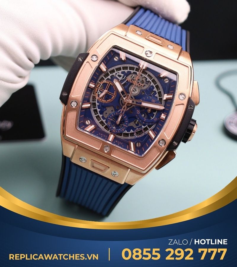 Đồng hồ Hublot Spirit Of Big Bang King Gold 42mm blue dial