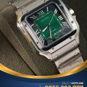 Đồng hồ Cartier Santos de cartier green dial replica