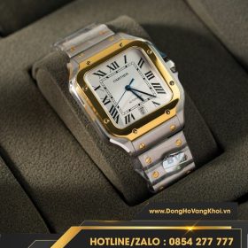 Đồng hồ Cartier Santos de cartier Size 39.8mm demi vàng hồng replica