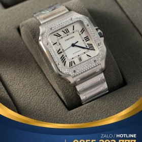 Đồng hồ Cartier Santos de cartier Size 39.8mm full moissanite