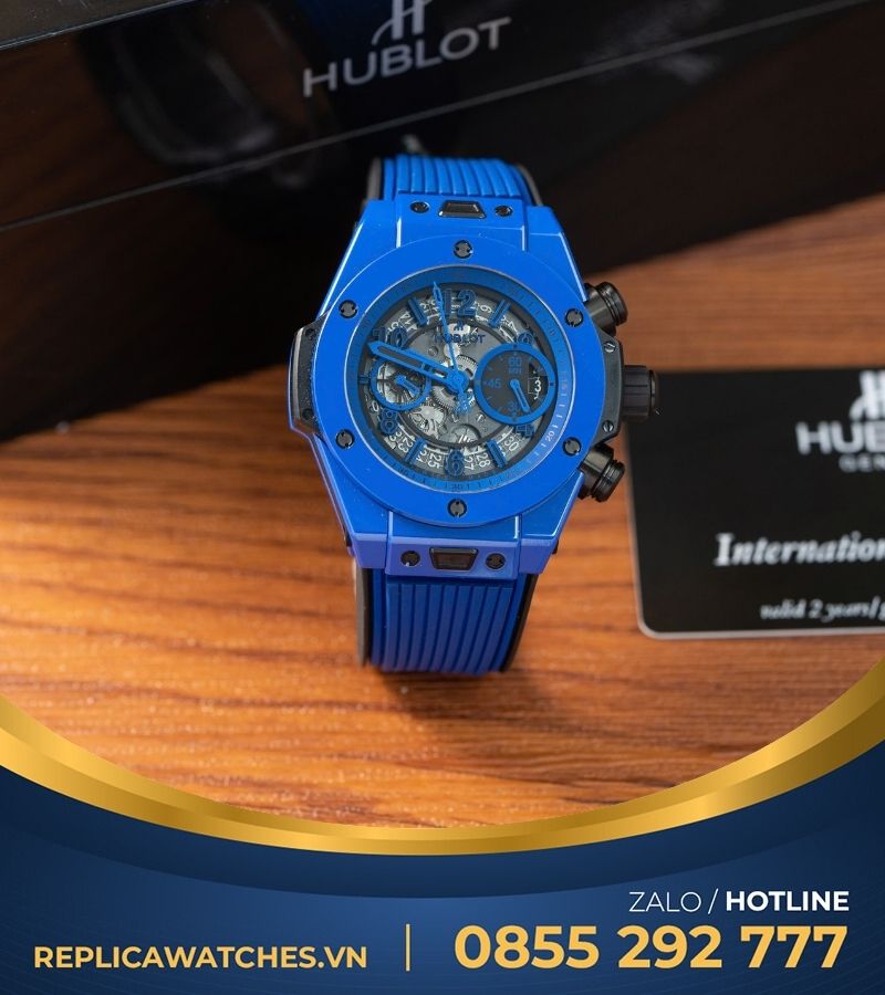 Đồng hồ Hublot Bigbang One Click UNICO blue ceramic 44mm rep 1:1