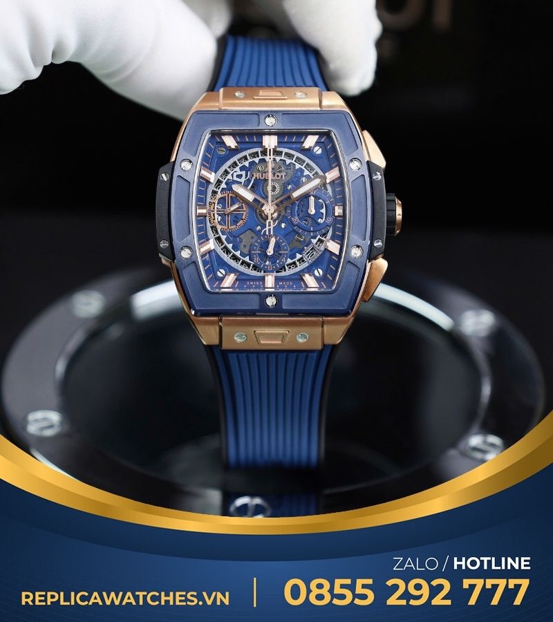 Đồng hồ Hublot Spirit Of Big Bang King Gold 42mm blue dial