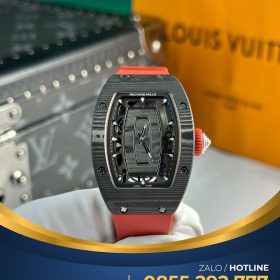 Đồng hồ nữ Richard mille RM 07-01 black carbon dây đỏ