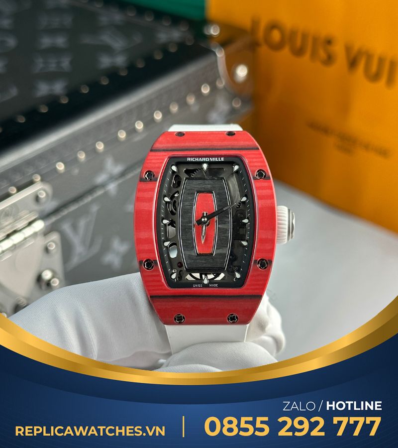 Đồng hồ nữ Richard mille RM 07-01 red carbon replica 1:1