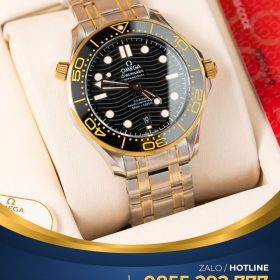 Đồng hồ Omega Seamaster Diver 300m demi vàng vàng rep 1:1