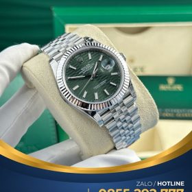 Đồng hồ Rolex Datejust mặt xanh green vân nếp gấp nhà máy vs 41