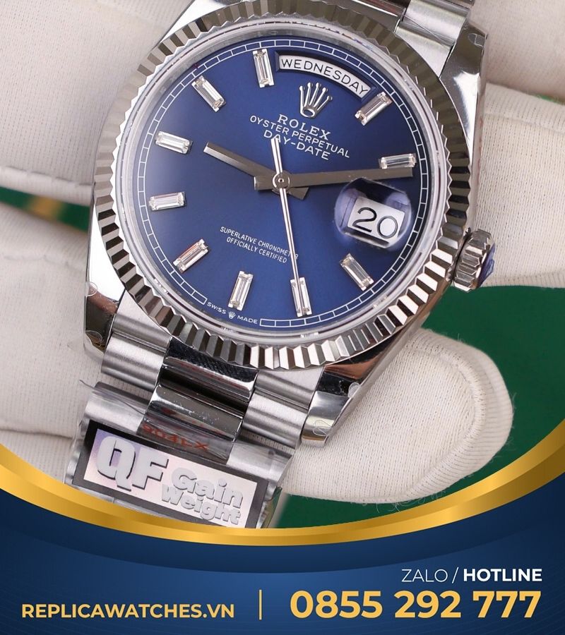 Đồng hồ Rolex Day-Date White Gold 128239-0069 Brand new 2024 replica