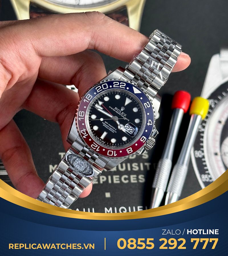 Đồng hồ Rolex GMT-Master II “Pepsi” 126710BLRO bản V3 clean factory dây to